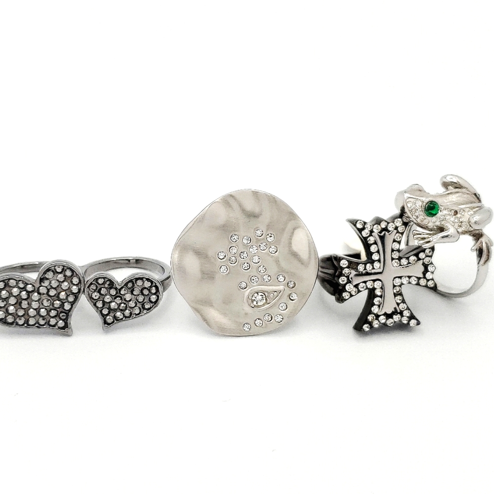 Stainless steel 4 items lot fashion rings